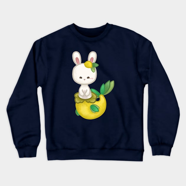 Bunny Lemon Mermaid Crewneck Sweatshirt by Khotekmei